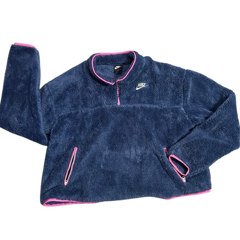 NIKE Sportswear Sherpa Plush Fleece 1/4 ZIP WOMEN'S 3XL CJ6282-469